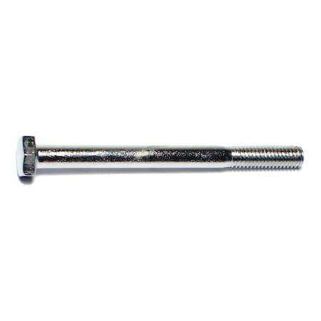 Midwest Fastener Class 8.8, M6-1.00 Hex Head Cap Screw, Chrome Plated Steel, 70 mm L, 5 PK 74473